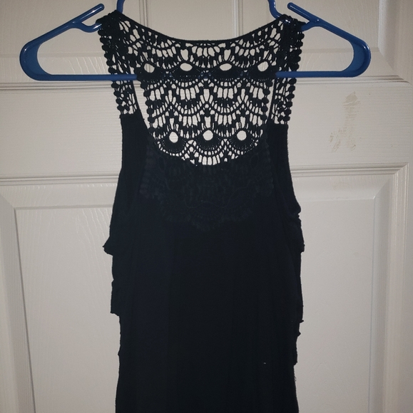 Candies Layered lace black Tank - Picture 2 of 2